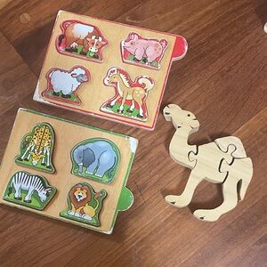 Toddler wooden puzzle bundle